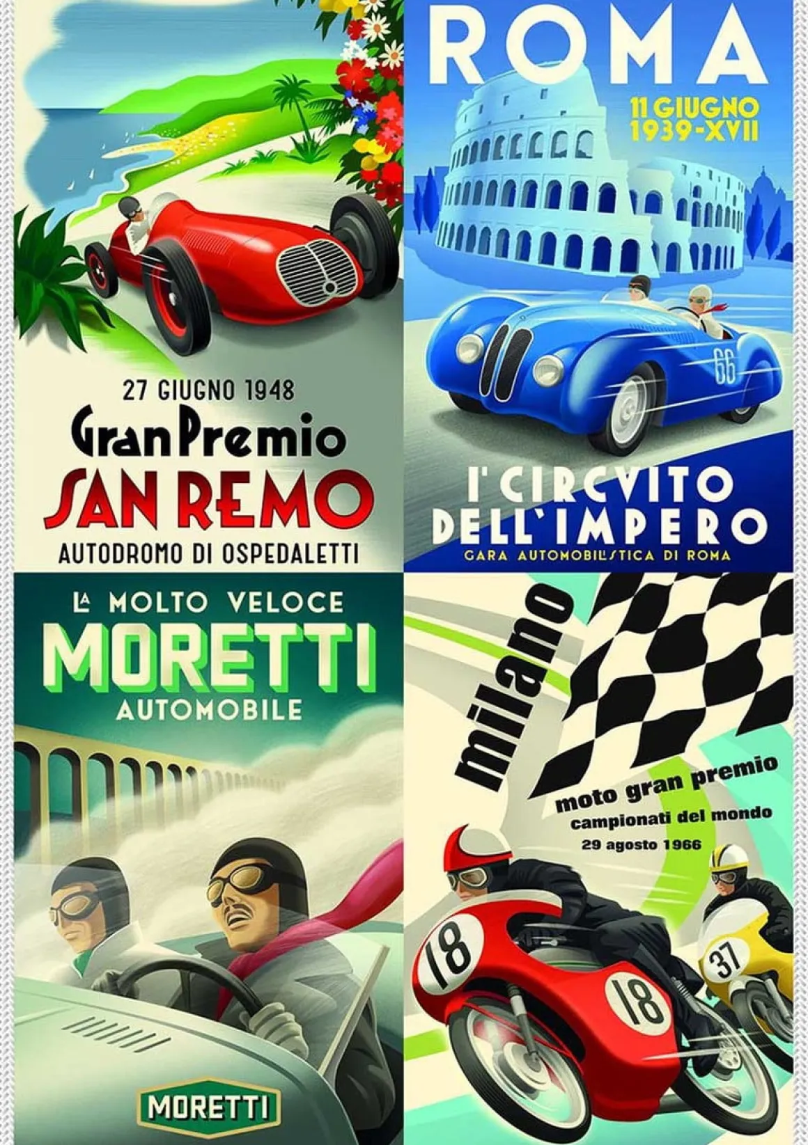 Piatnik – Vintage Auto Italian Posters 1000 Piece Puzzle