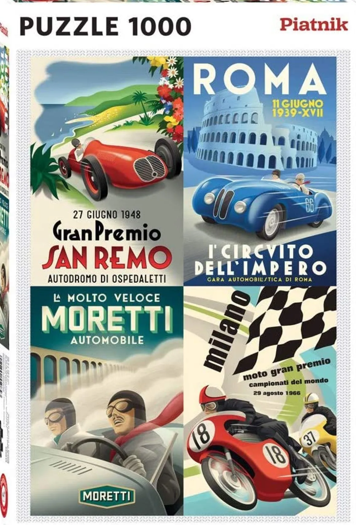 Piatnik – Vintage Auto Italian Posters 1000 Piece Puzzle