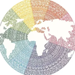 Ravensburger – Circle of Colors Mandala, 500 Piece Round Puzzle
