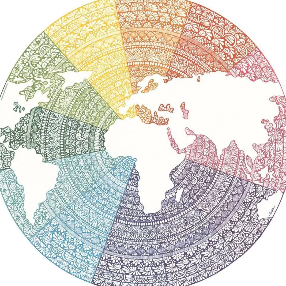 Ravensburger – Circle of Colors Mandala, 500 Piece Round Puzzle
