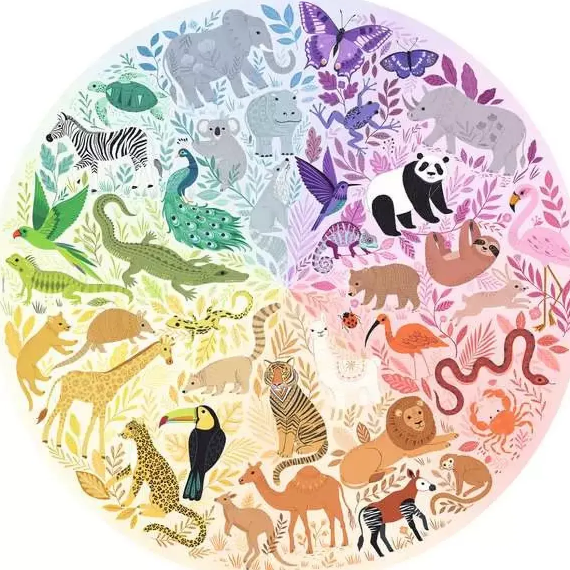 Ravensburger – Circle of Colors Animals 500 Piece Round Puzzle