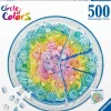 Ravensburger – Circle of Colors Rainbow Cake, 500 Piece Round Puzzle