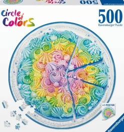 Ravensburger – Circle of Colors Rainbow Cake, 500 Piece Round Puzzle