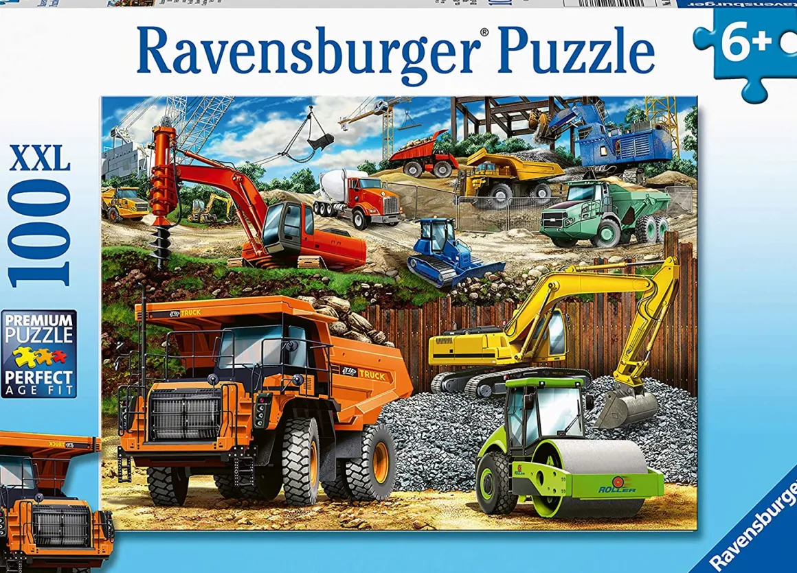 Ravensburger – Construction Vehicles 100 XXL Piece Jigsaw Puzzle