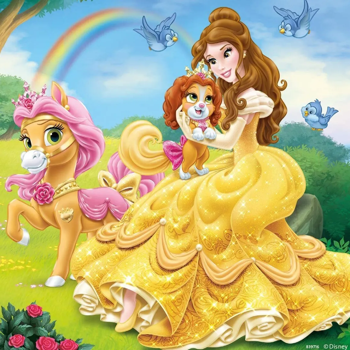 Ravensburger – Disney – Belle, Cinderella, Rapunzel 3 x 49 Piece Puzzle