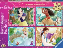 Ravensburger – Disney Princess, Make your own Fairytale Bumper Puzzle Pack 4 x 100 Piece