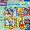 Ravensburger – Disney Stitch, Vacay Mode 4 in a Box Puzzle Set
