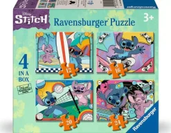 Ravensburger – Disney Stitch, Sporty Stitch – 4 in a Box Puzzle Set