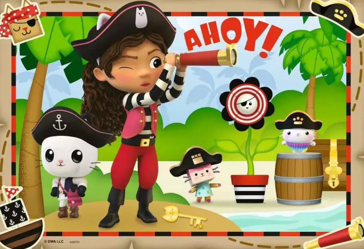 Ravensburger – Gabby’s Dollhouse, Let’s Pirate Party 2 X 24 Piece Puzzle