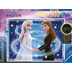 Ravensburger – Starline Glow – Disney Frozen – The Sisters Anna and Elsa 500 Piece Puzzle