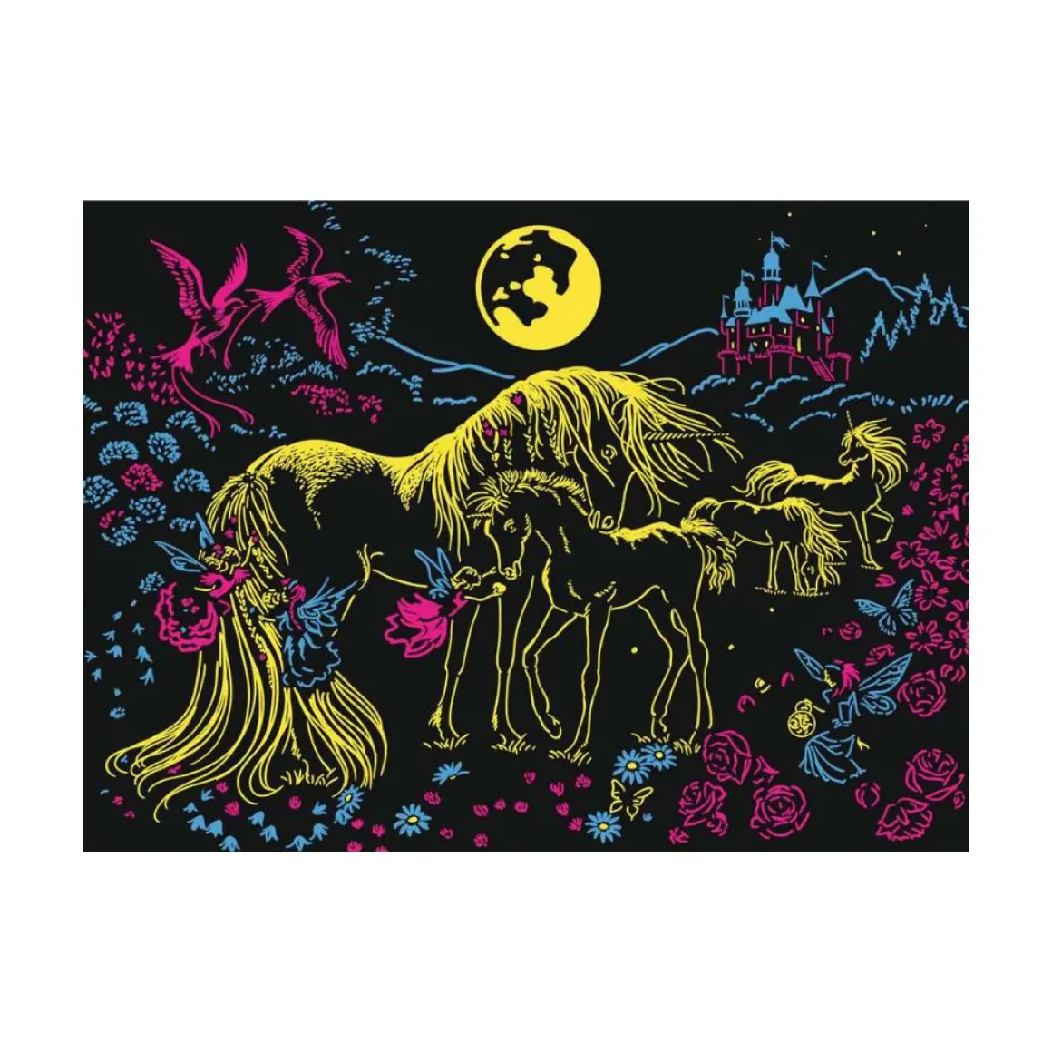 Ravensburger – Starline Glow – Unicorns in the Moonlight 100 Piece Puzzle