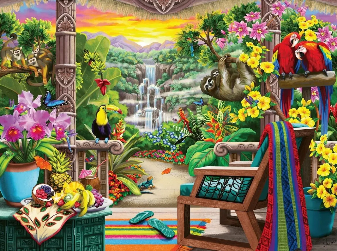 Ravensburger – Tropical Retreat 750 Large Piece Format Puzzle