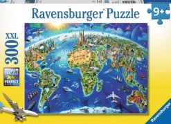 Ravensburger – World Landmarks Map 300 Piece Puzzle