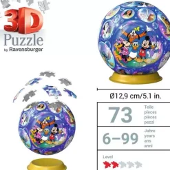 Ravensburger 3D Puzzle Ball, Disney Characters 72 Pieces