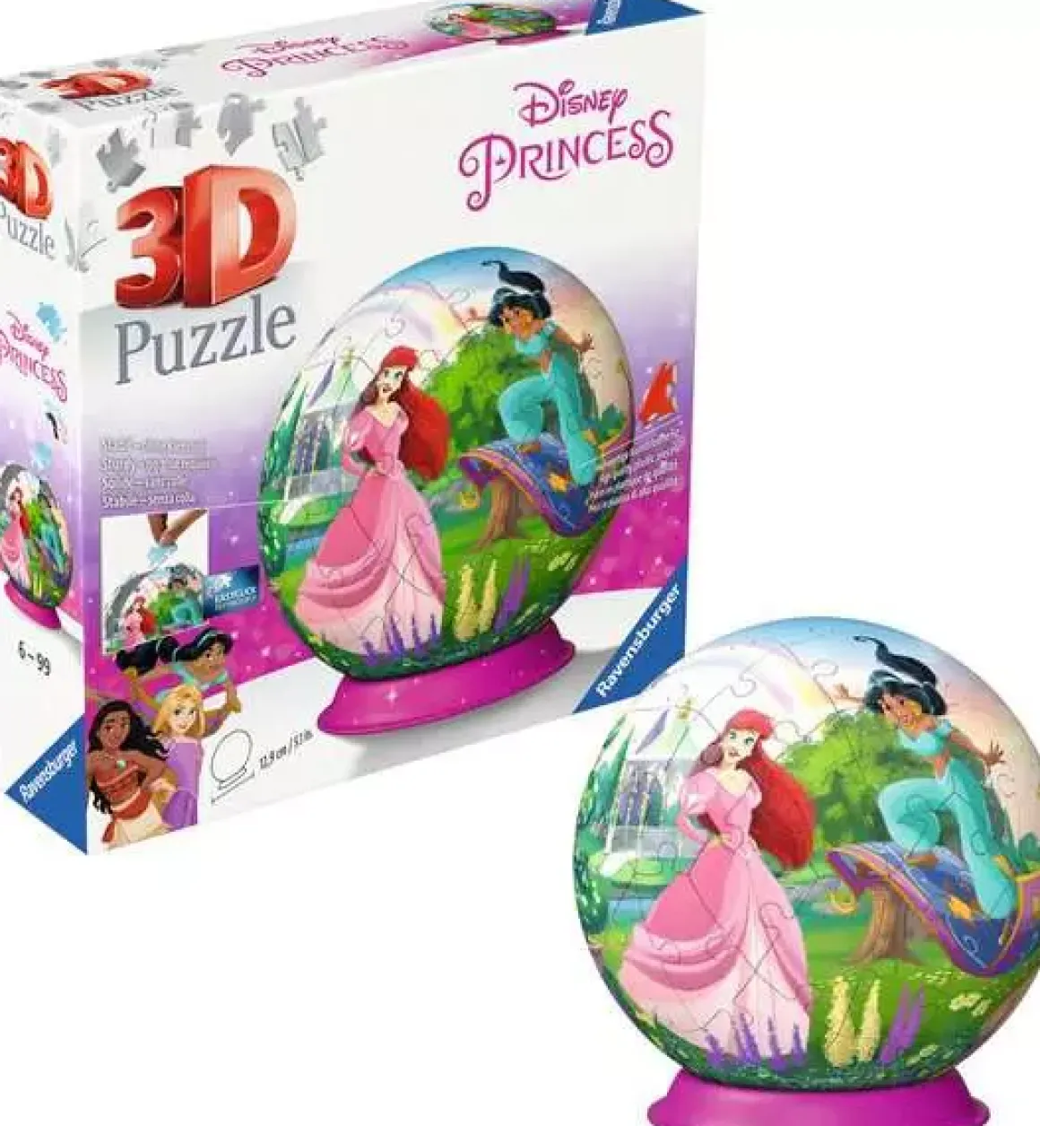 Ravensburger 3D Puzzle Ball, Disney Princess 72 Pieces