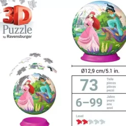 Ravensburger 3D Puzzle Ball, Disney Princess 72 Pieces