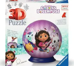 Ravensburger 3D Puzzle Ball, Gaby’s Dollhouse 72 Pieces