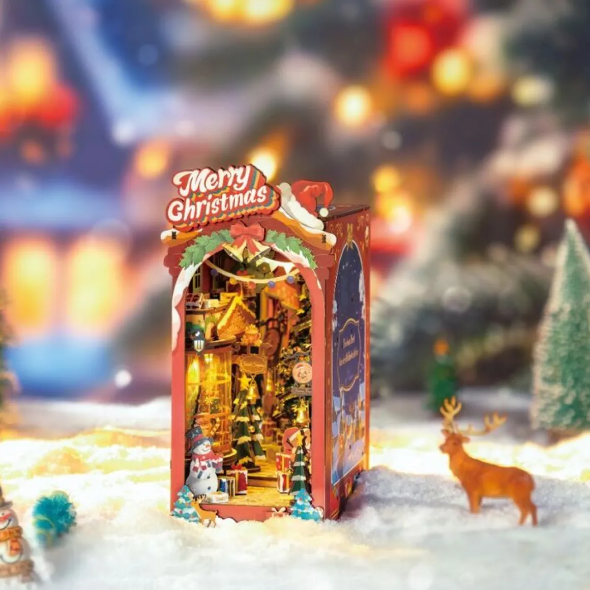 Robotime – DIY Bookends Kit – Christmas Street