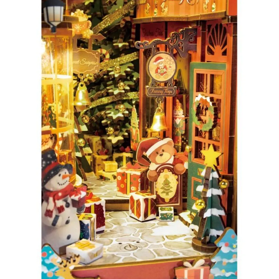 Robotime – DIY Bookends Kit – Christmas Street