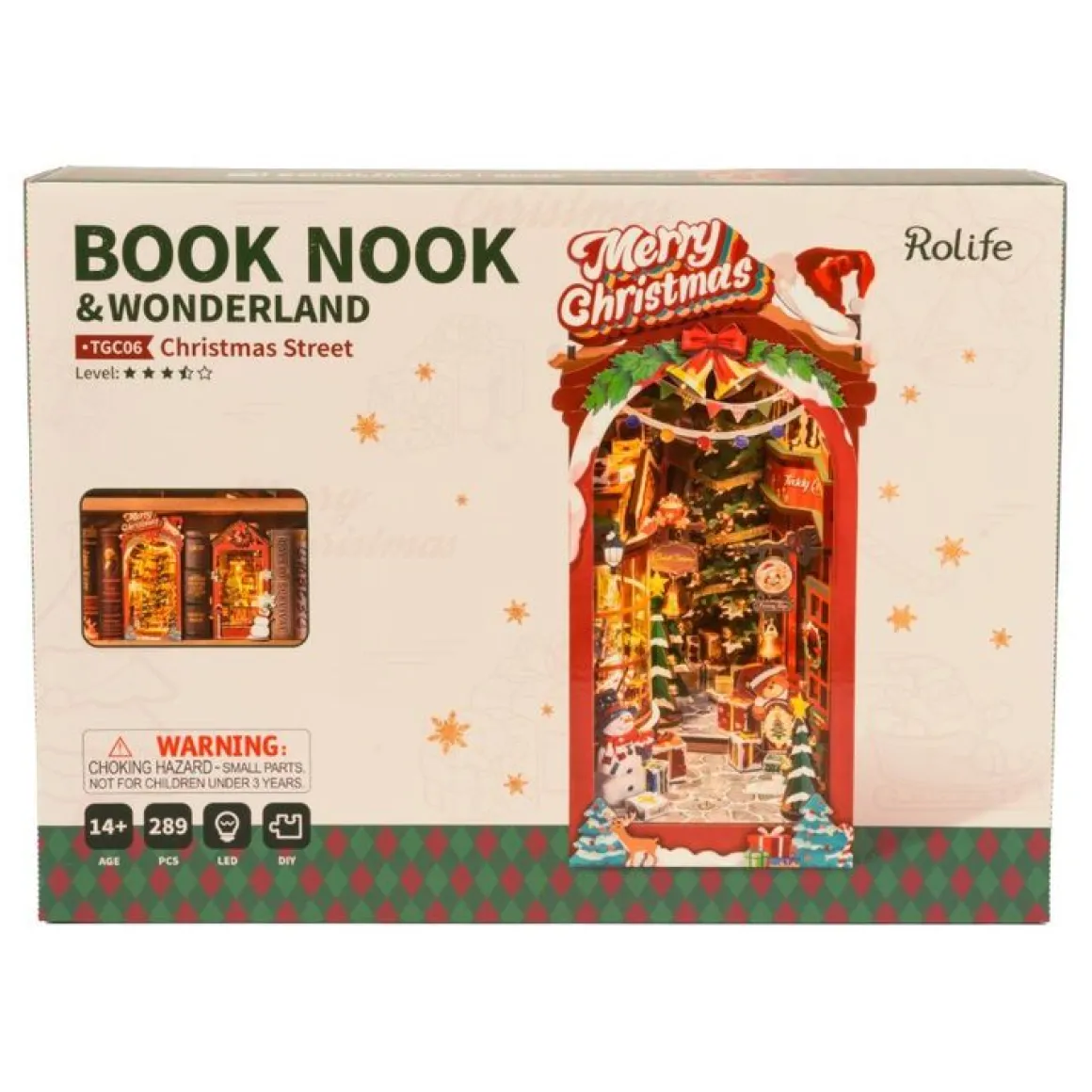 Robotime – DIY Bookends Kit – Christmas Street