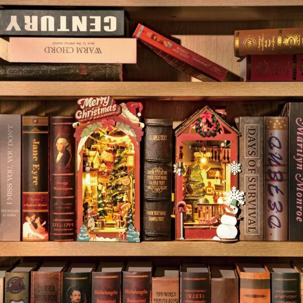 Robotime – DIY Bookends Kit – Christmas Street