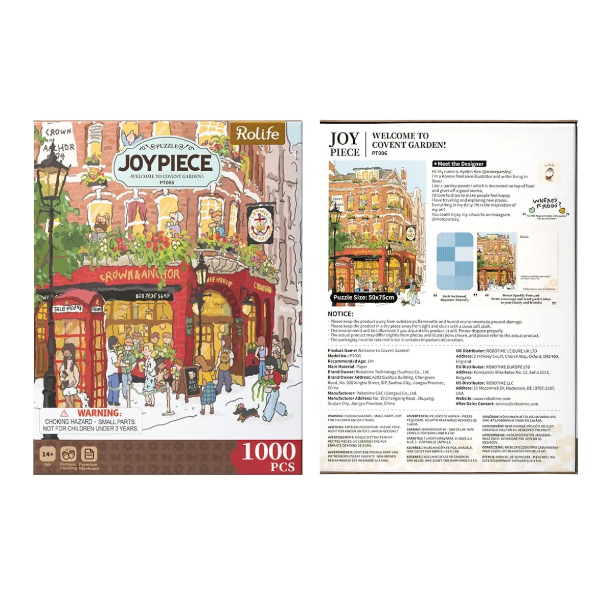 Robotime Rolife – Welcome to Covent Garden 1000 Piece Puzzle