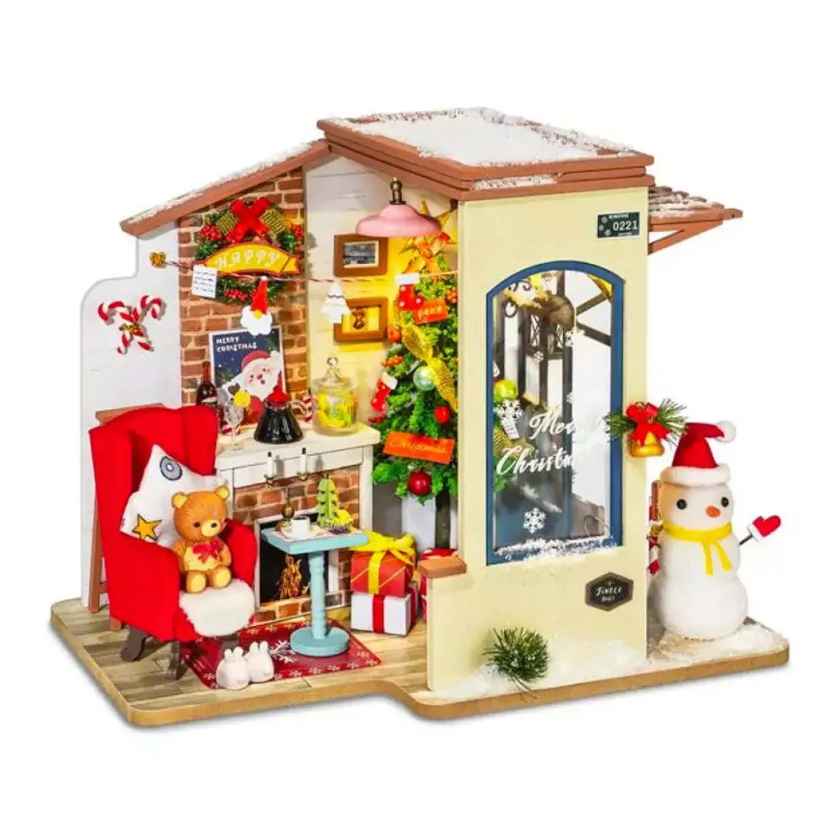 Robotime Rolife DIY Miniature House Christmas Snow House