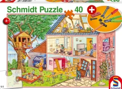 Schmidt – Busy Workmen 40 Piece Puzzle with Workmen Work Tools