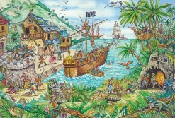 Schmidt – Pirate Cove 100 Piece Puzzle with Pirate Flag