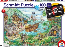 Schmidt – Pirate Cove 100 Piece Puzzle with Pirate Flag