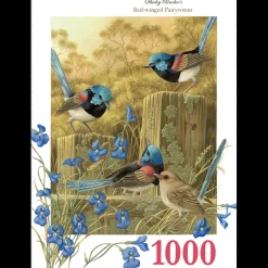 Shirley Barber – Red-Winged Fairy Wrens 1000 Piece Puzzle