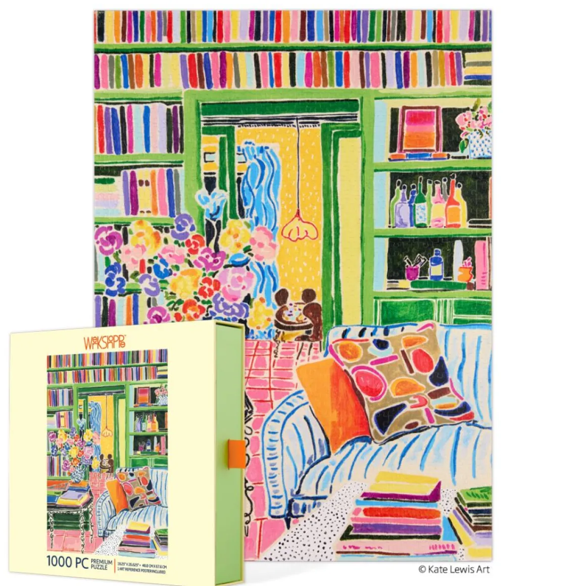 WerkShoppe – Books & Bouquet 1000 Piece Puzzle