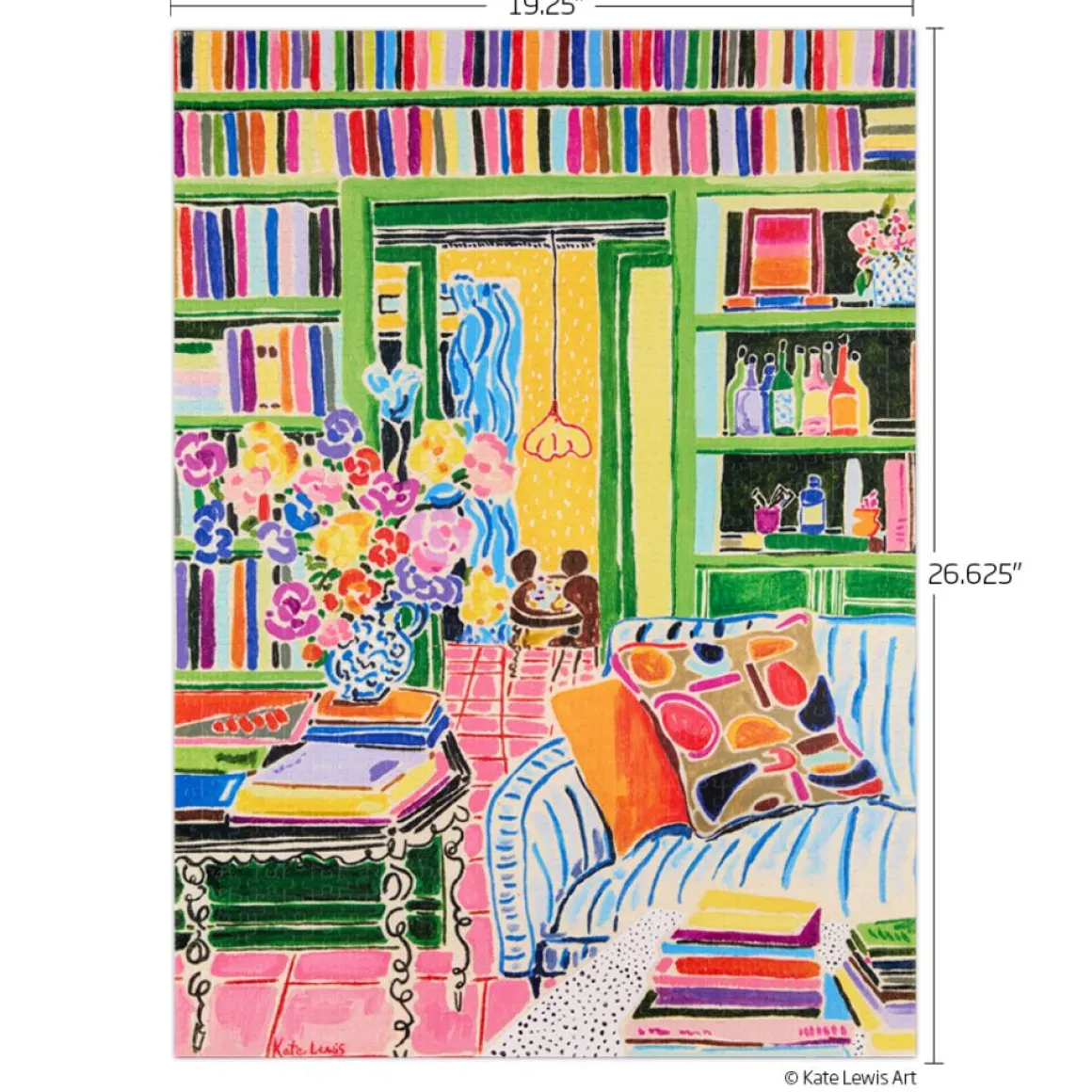 WerkShoppe – Books & Bouquet 1000 Piece Puzzle