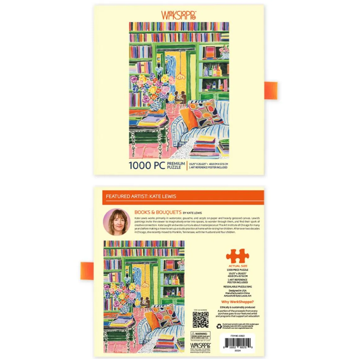 WerkShoppe – Books & Bouquet 1000 Piece Puzzle