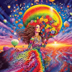 Yazz – Fly with Flowers 1023 Piece Jigsaw Puzzle